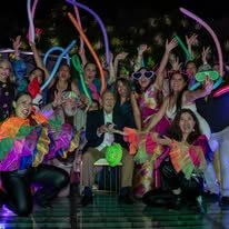 Ambiente de fiesta con animación